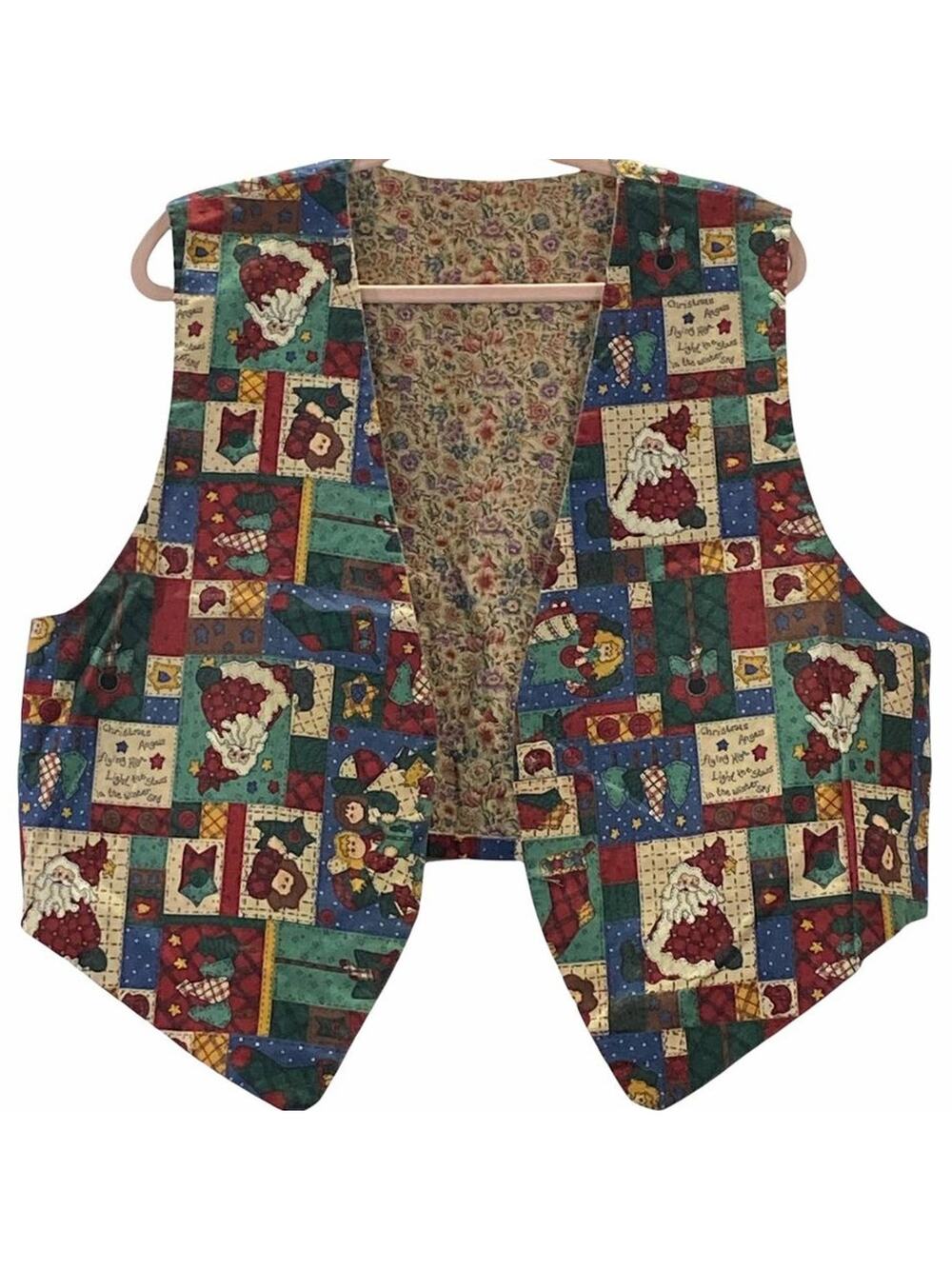 Reversible Seasonal Christmas Themed Festive Handmade Vest